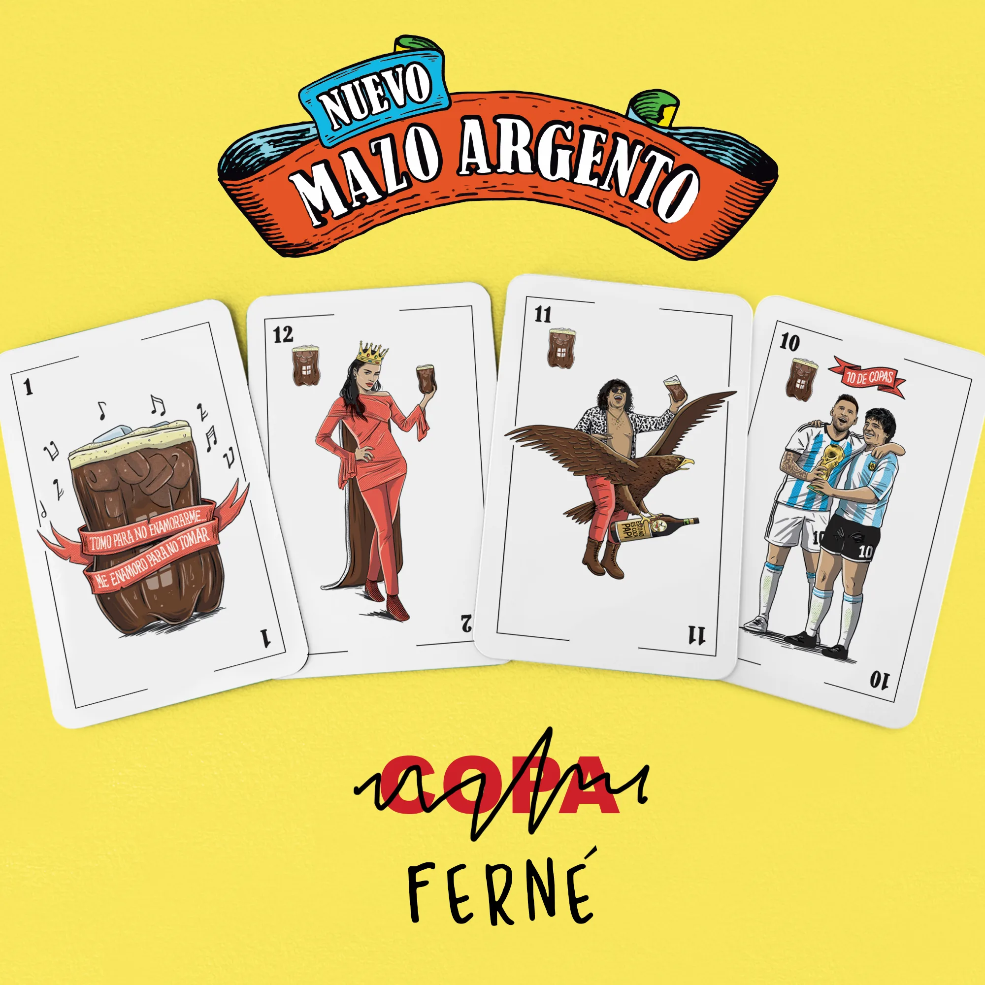 mazo de cartas argento: copa