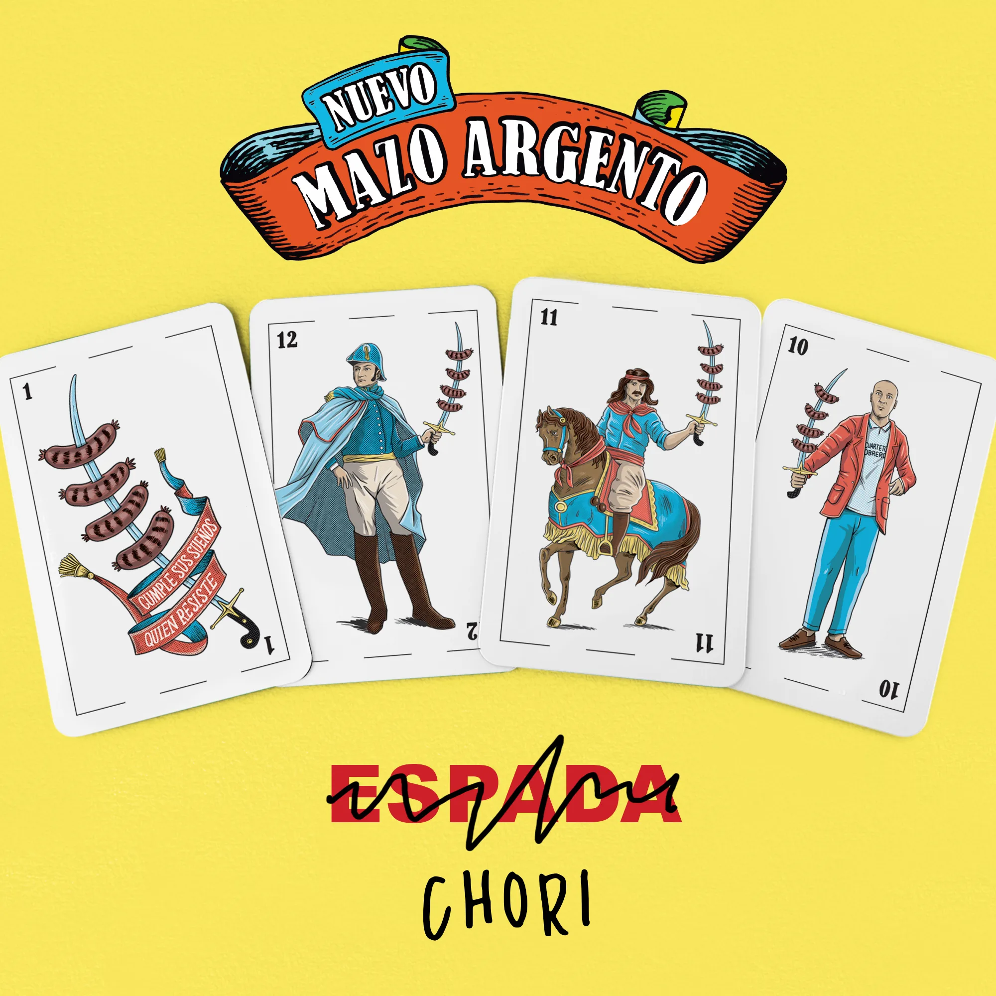 mazo de cartas argento: espada