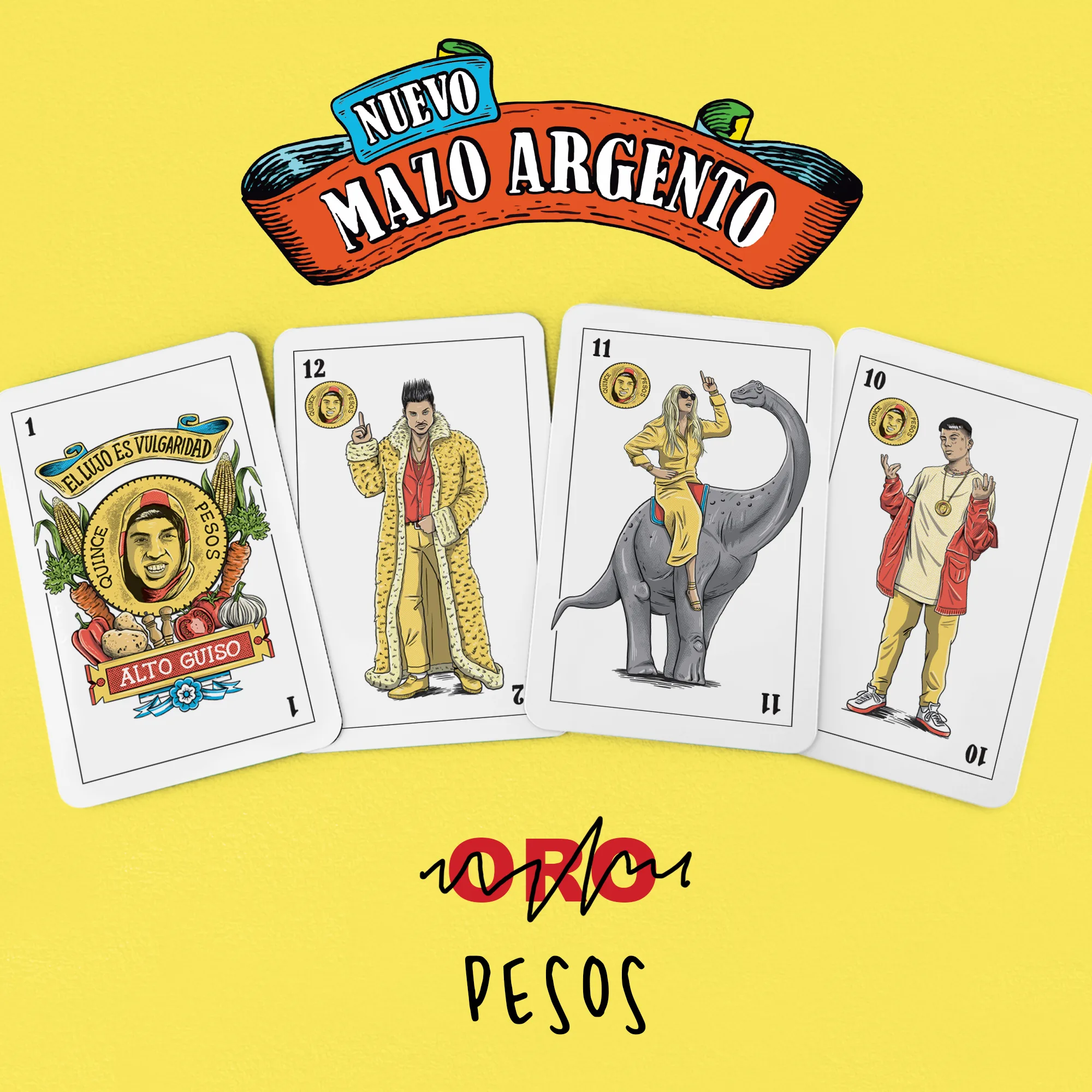 mazo de cartas argento: oro